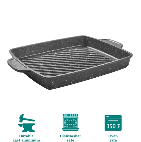 ❤️ New Pioneer Woman Prairie Cowboy Grill Steak Pan with Steak Knifes - Picture 4 of 10